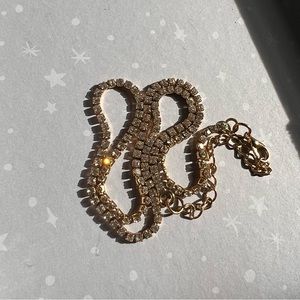 1 Silver + 1 Gold Rhinestone Stacking Necklace